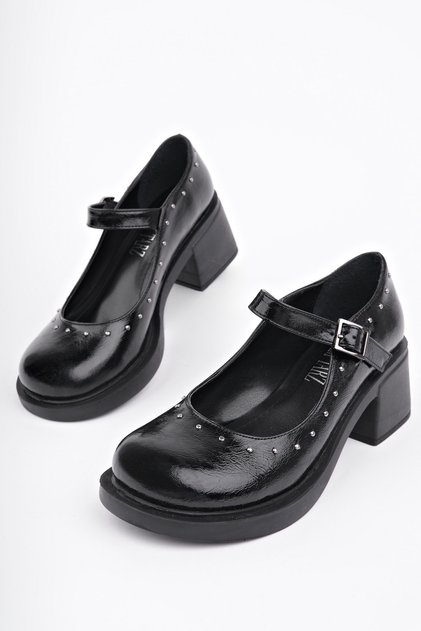 RCP-8102 Kalın Topuk Kemerli Loafer