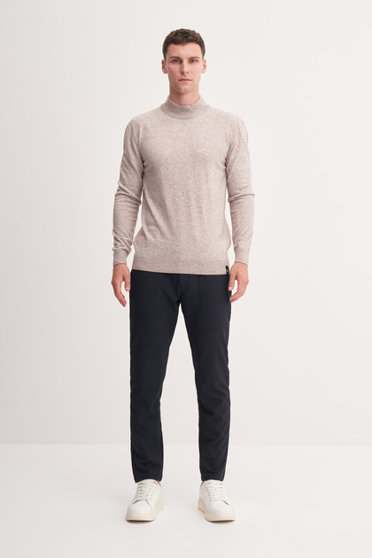 Slim Fit Courspoun Premium Half Fisherman Sweater-33255