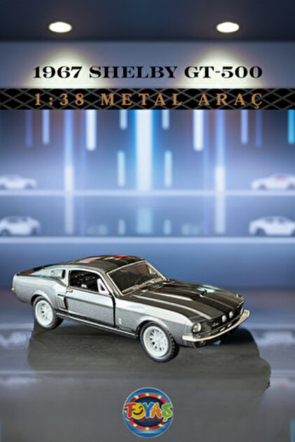 Toyaş Metal 1:38 1967 Shelby GT500 Çek Bırak Açılır Kapı Araba