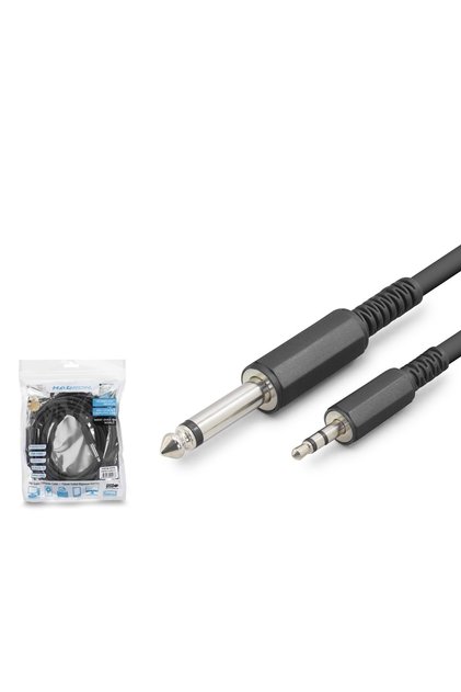 Hdx1078 3.5 mm to 6.35 mm Stereo Jack Cable 5 m Black
