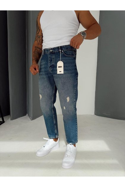 Παντελόνι Boyfriend Jean με κοπή με λέιζερ We11