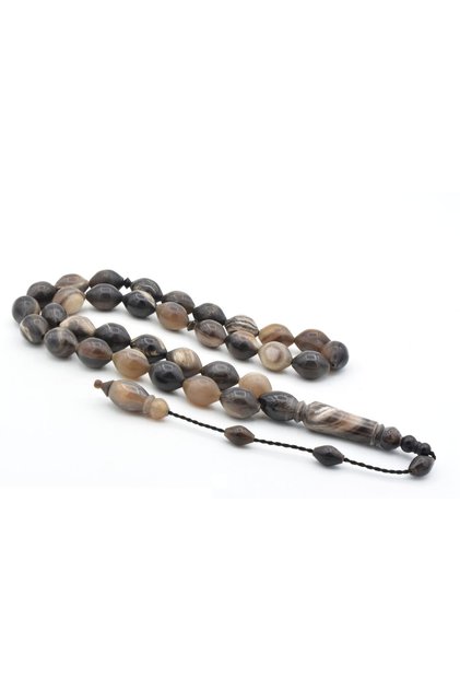 Systematic Large Size Cut Buffalo Horn Rosary 011