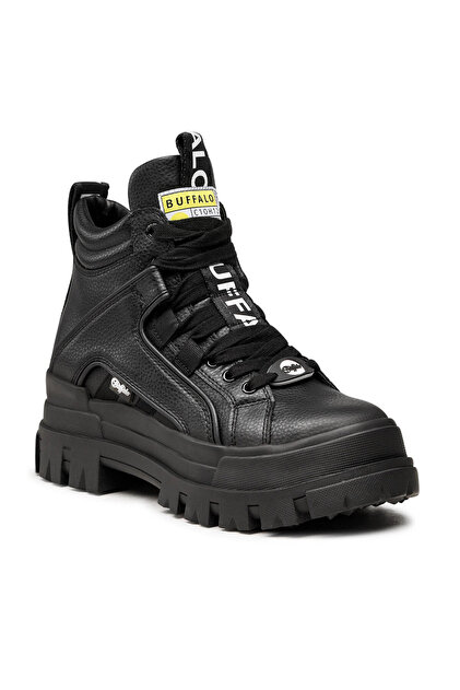 Γυναικεία μποτάκια μαύρα BUFFALO-1622045 ASPHA NC MID BLACK