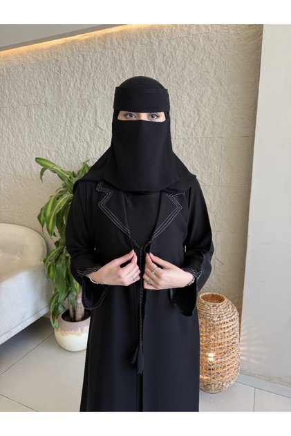 عباية بليزر رسمية – قصة ربع كلوش وقماش إنترنت ملكي فخم