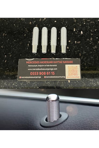 Mercedes Door Lock Pins Chrome Metal W117 W176 X156