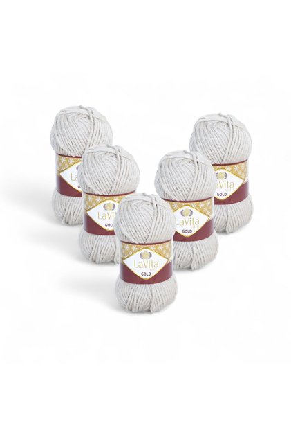 Gold Hand Knitting Yarn 100% Acrylic 500Gr 5 Pcs (0553 Stone)