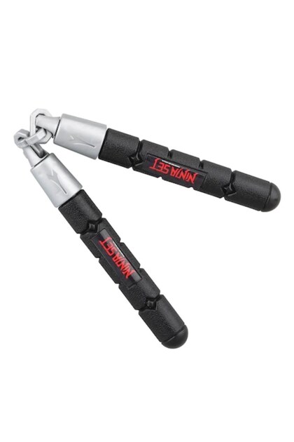 Nunchaku Ninja din plastic negru/gri 24 cm