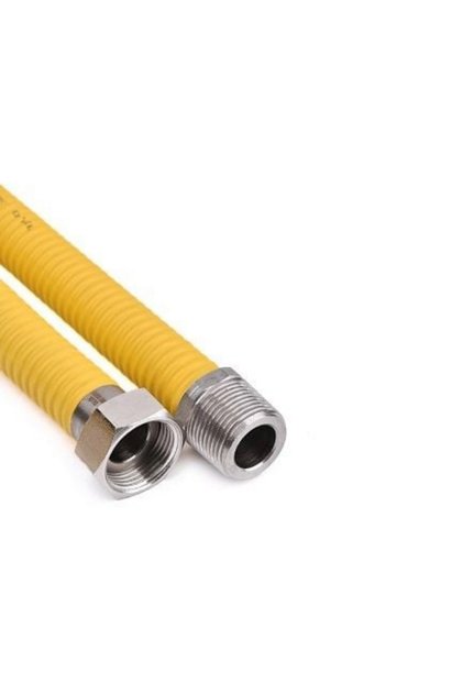 Kombi Doğalgaz Bağlantı Flexi Hortumu 60 Cm 3/4" Yeni Tip Paslanmaz Standartlara Uygun Ölçü