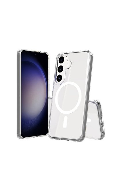 Samsung Galaxy S24 Magsafe Wireless Kablosuz Şarj Destekli Şeffaf Darbe Emici Telefon Kılıfı
