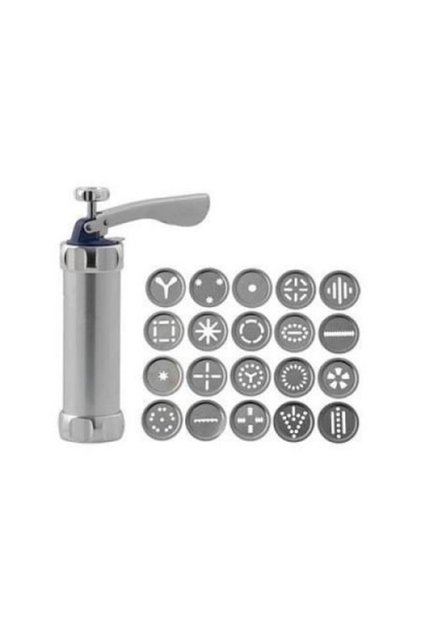 Aparat de făcut biscuiți și prăjituri din oțel inoxidabil cu accesorii