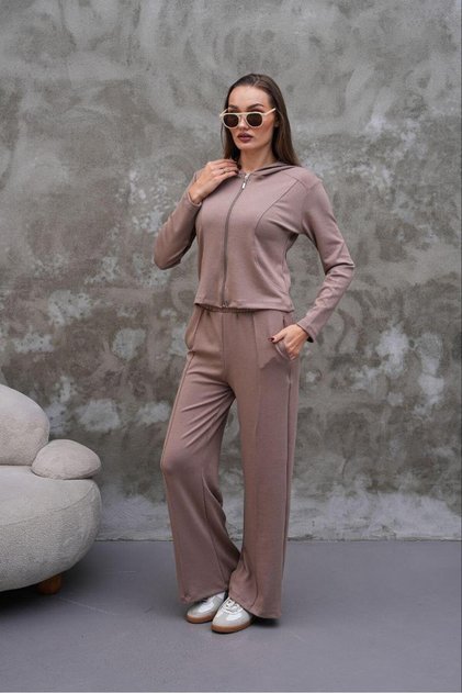 Modal fabric slim fit hooded two-piece set