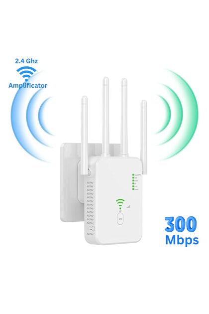 Amplificator WiFi 300 Mbps, rețea 2.4 G, semnal alb puternic, acoperire extinsă și conexiune stabilă