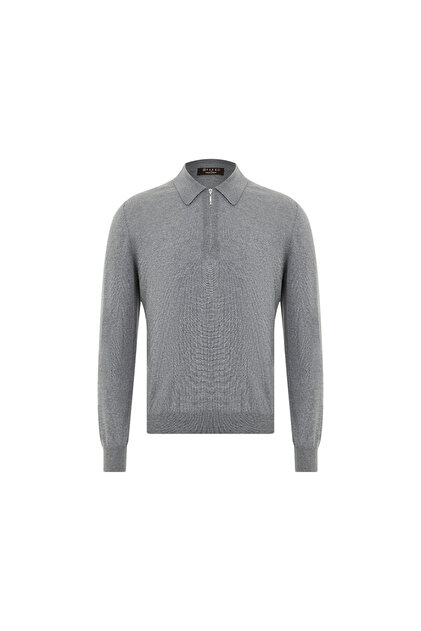 Gri Erkek Polo Yaka Triko M400307946-2