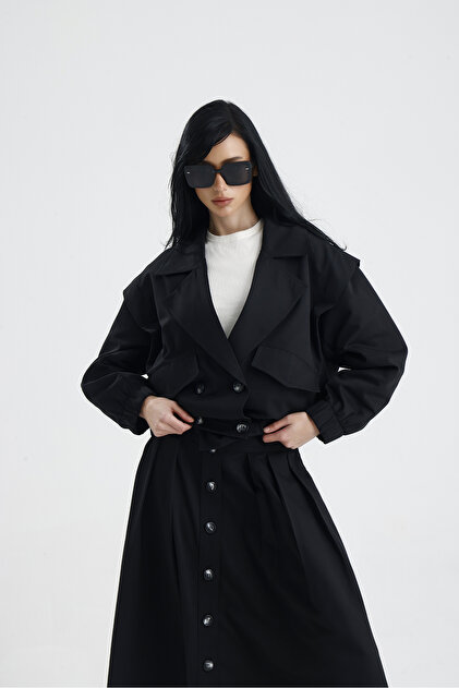 Izla Bomber Jacket with Bottom Buttoned Pockets