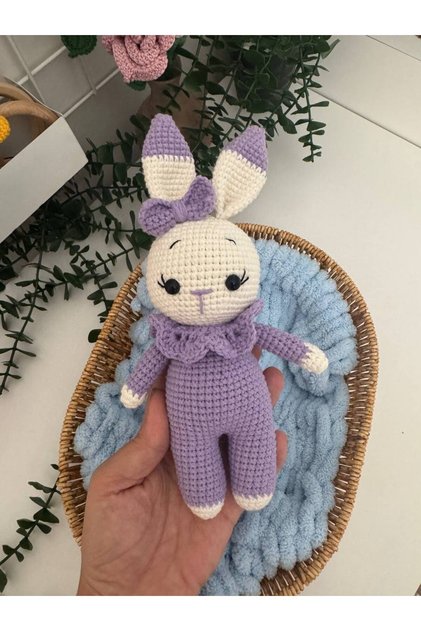 amigurumi fındık tavşan,uyku arkadaşı,amigurumi tavşan