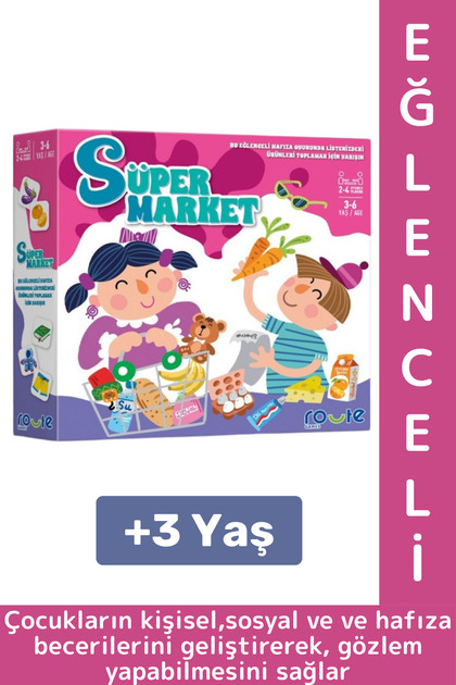 Fun Children's Memory Observation Developing Personal Social Skills School Home Family Kitchen Game Supermarket