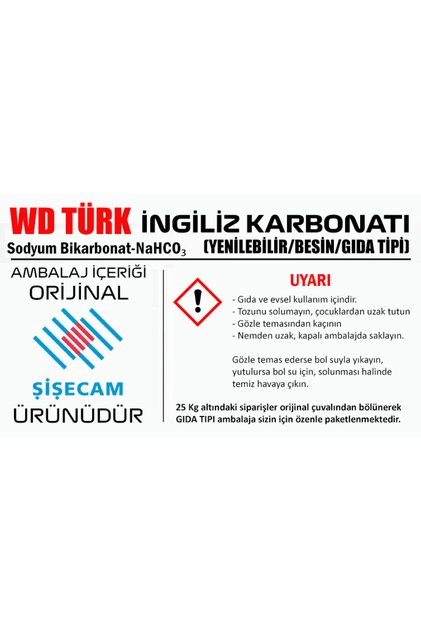 İngiliz Karbonatı (Yenilebilir/Gıda Tipi) Saf 1 kg - E500