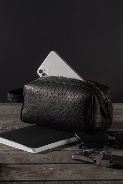 Genuine Leather Men's Handbag Minimal Travel and Daily