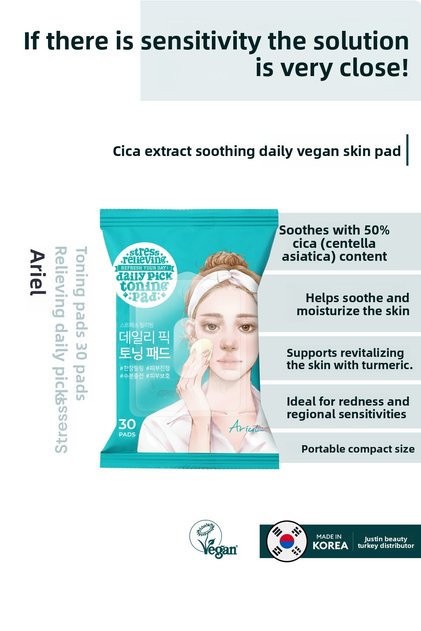 Hypoallergenic Formula, White Safflower Extract, Anti Sebum, Tea Tree Leaf Oil Tonic Pad 30
