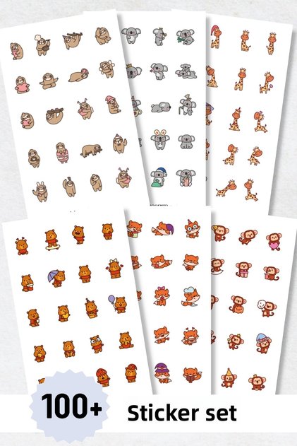 6-Piece Sticker Set / Bullet Journal / Scrapbook / Agenda Sticker Set / Sticker Book