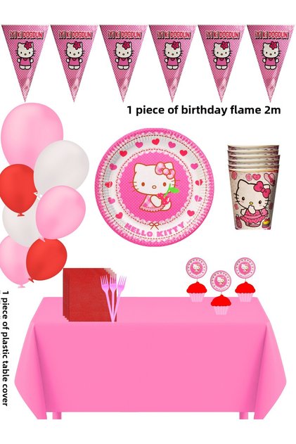 Hello Kitty 40-Piece Birthday Party Decorations Set