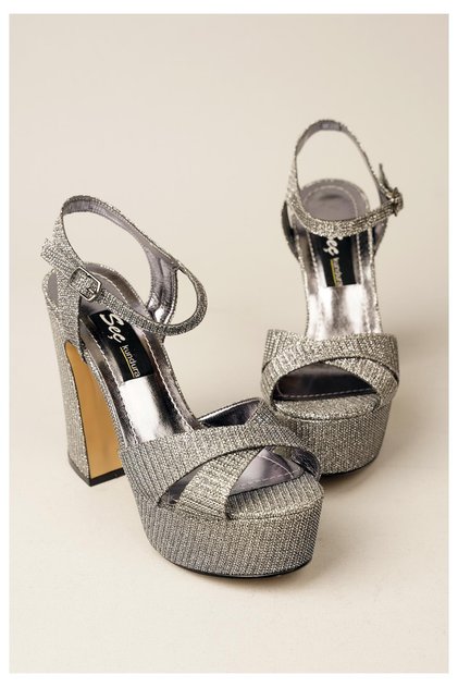 SLT 360 Platform Heel Dress Shoes Platinum