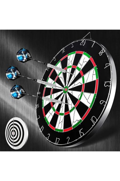 Tabla de darts cu 2 fete, 5 darts incluse, 46 cm