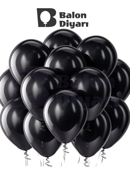 Siyah Balon 10 Adet - Premium Lateks