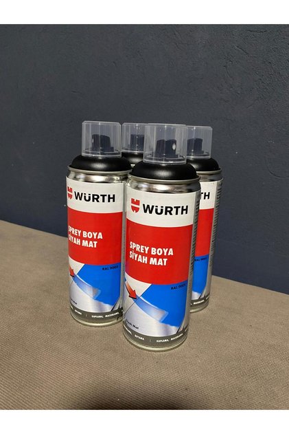WÜRTH SPREY BOYA SİYAH MAT 4'LÜ