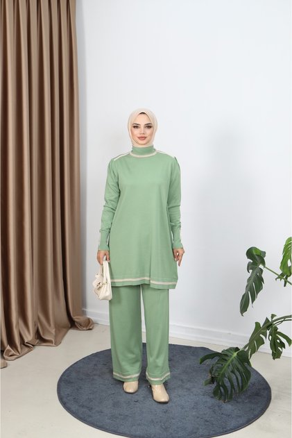 Double Color Mercerized Trouser Suit