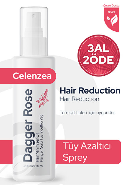 Celenzea Hançer Gülü Yağı Epilasyon Sprey Dagger Rose Oil 100ml