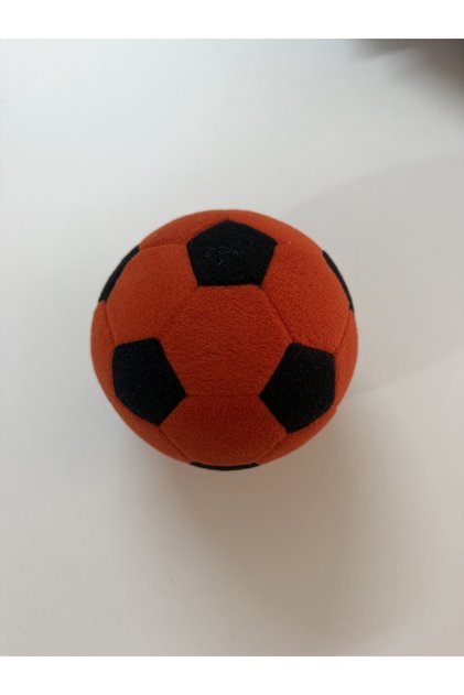 Orange-Black 15 cm Plush Ball Soft Textured Home Play Toy Medium Size Plush Ball