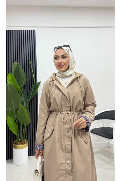 Lace-up Waist Trench Coat BRC1906 Latte