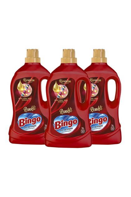 Renkli Sıvı Bakım Çamaşır Deterjanı 3 lt 3 Adet