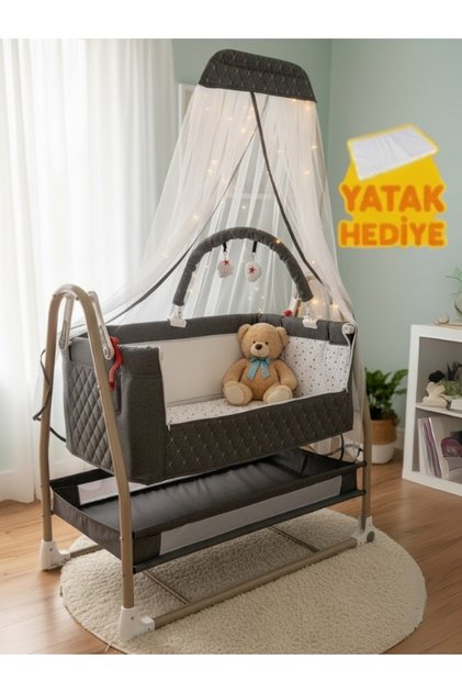 Ciciko C-2500 Anne Yanı Katlanır Sallanır Sabitlenir Beşik Yatak Hediyeli