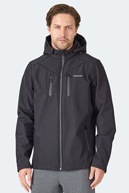 Slazenger HA-YUN Men's Coat Coat Black- Trendyol