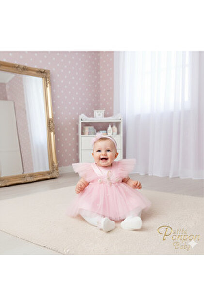 Petite Ponpon Baby Pompom Baby Girl Newborn Gift Premium Mevlt Dress-  Trendyol