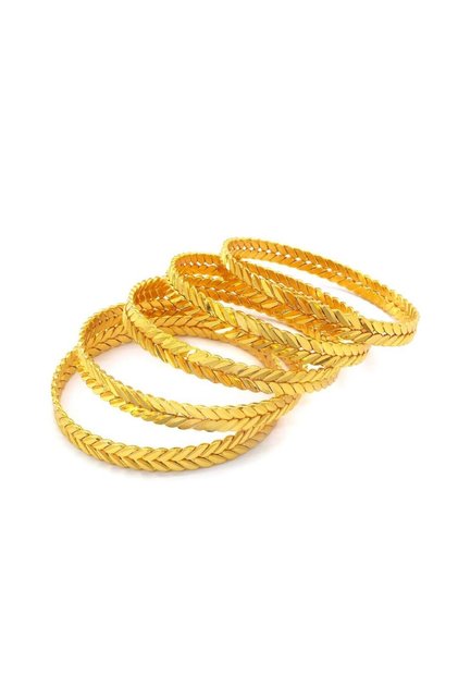 Altın Kaplama Burma Bilezik Başak Model 8 mm - 5 Adet BSET-102