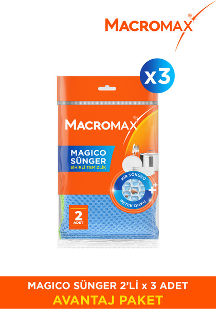 Magico Sa saćastom teksturom spužva za sudove protiv ogrebotina, paket od 3 komada