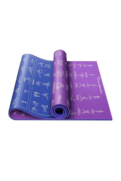 Exercise Guided Yoga Mat Non Slip, Fitness Exercise Mat 6MM Thick