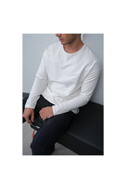 Ανδρικό φούτερ με δύο κλωστές Oversize Basic