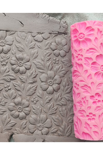 Floral Pattern Roller Polymer Clay-Cookie-Ceramic