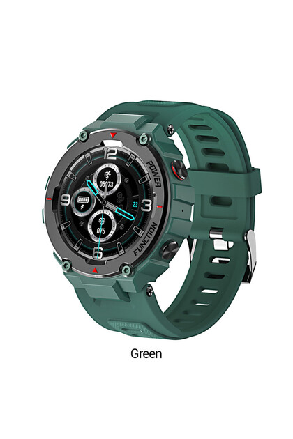 Ceas inteligent F26 Bluetooth Sport rezistent la apă, verde