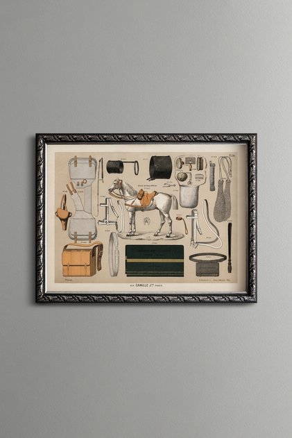 Horse Equipment - Vintage Patterned Frame