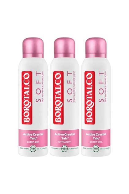 Pachet 3 x Deodorant Spray Borotalco , Moale, 150 ml