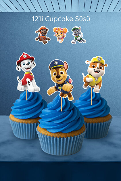 Paw Patrol Themed 12-Piece Cupcake Topper (Paw Patrol Birthday Topper)