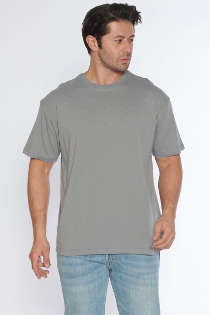 Black Horn Erkek Bisiklet Yaka %100 Pamuk Oversize T-Shirt