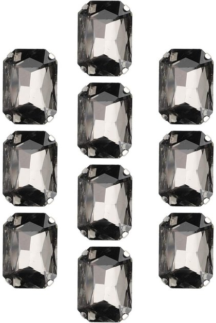 5 Pieces 18X25(2.5cm) Rectangular Gray Framed Glass Stone 18X25