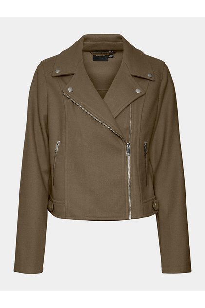 Γυναικείο Μπουφάν Vero Moda Curve από Δέρμα με Τεχνητή Νοημοσύνη 10299830 Καφέ