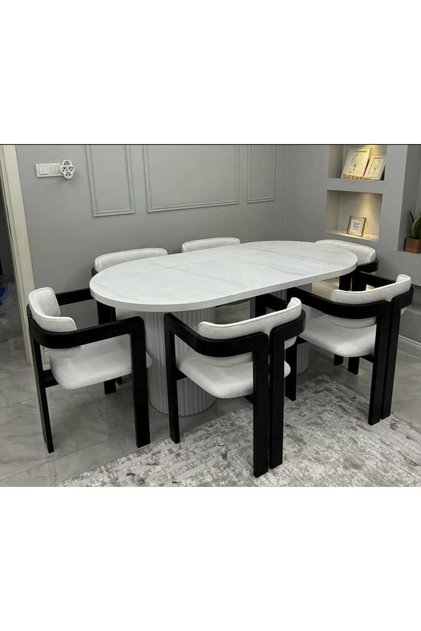 Bohem Oval Salon Yemek Masası
